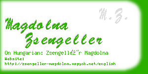 magdolna zsengeller business card